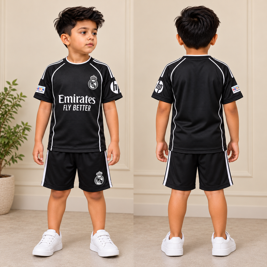Real Madrid 2025-2026 Black Kit for Baby